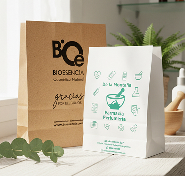 Bolsa kraft o blanca tipo delivery - 22x10x30